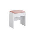Miniatyrbillede 1 af 6: Rootz Velvet Toiletbord skammel - Makeup taburet - Soveværelses toiletstol - Spånplade - High Density Skum - 28,6 cm x 45 cm x 45 cm