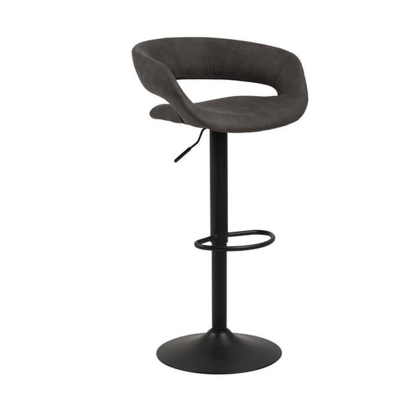 Set of 2 products. Bar stool GRACE anthracite/black