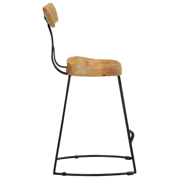 vidaXL barstole 2 stk. 49x43x79 cm massivt mangotræ