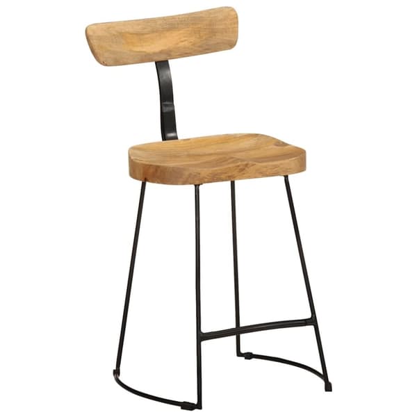 vidaXL barstole 2 stk. 49x43x79 cm massivt mangotræ