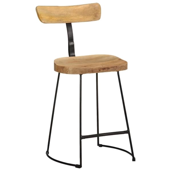 vidaXL barstole 2 stk. 49x43x79 cm massivt mangotræ
