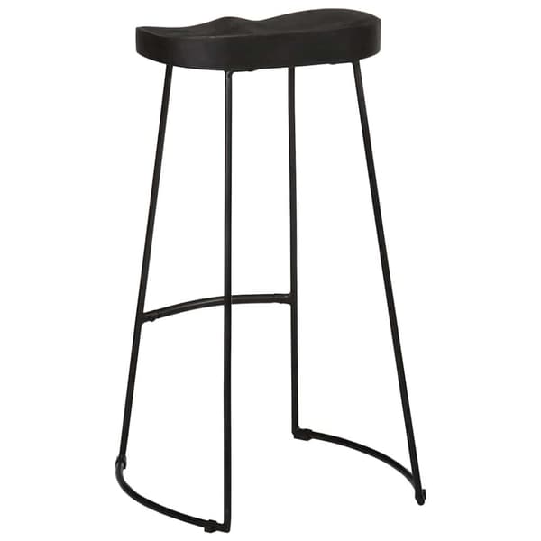 vidaXL barstole 2 stk. 45x40x78 cm massivt mangotræ sort