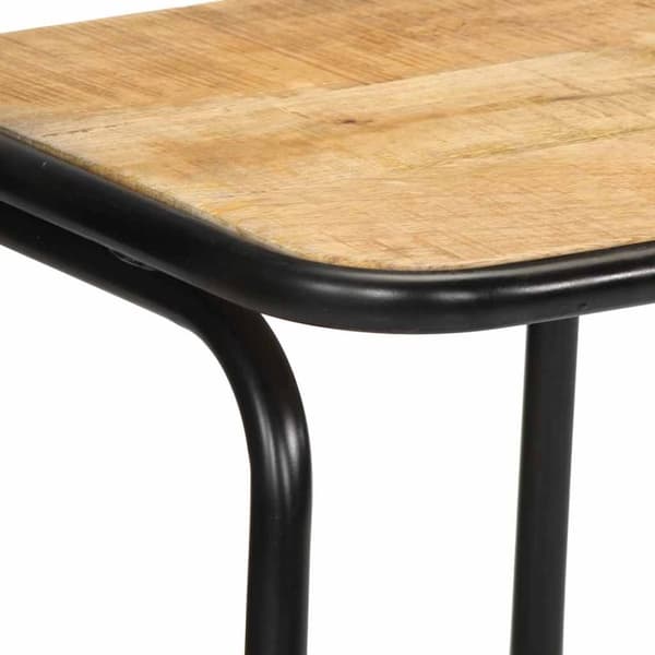 vidaXL baarituolit 2 kpl 46x35,5x80 cm massiivipuuta karkea mango