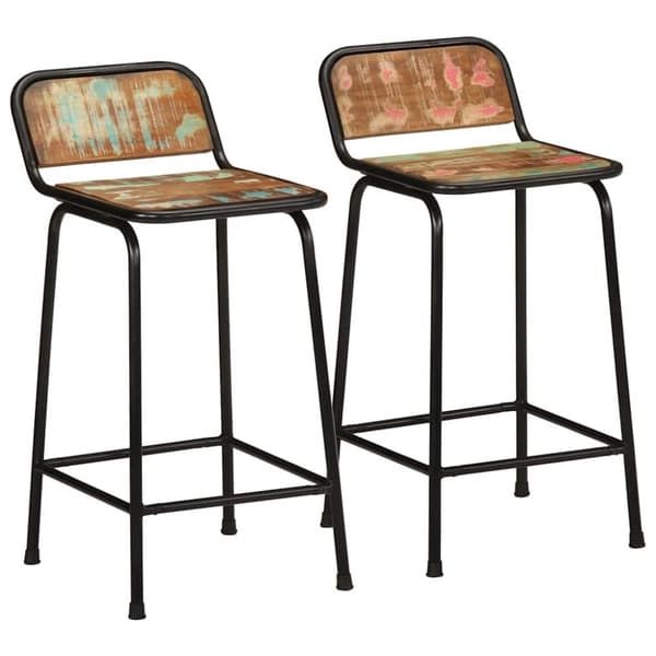 vidaXL Barkrakker 2 stk 46x35,5x80 cm gjenvunnet heltre