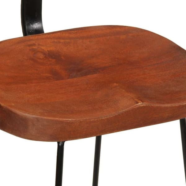 vidaXL Barstoler 2 stk 49x43x79 cm heltre mango