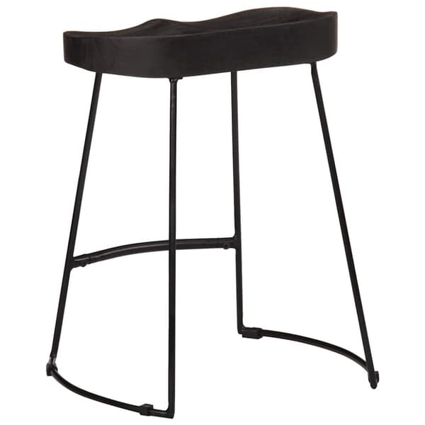 vidaXL Barkrakker 2 stk sort 46x38x52 cm heltre mango