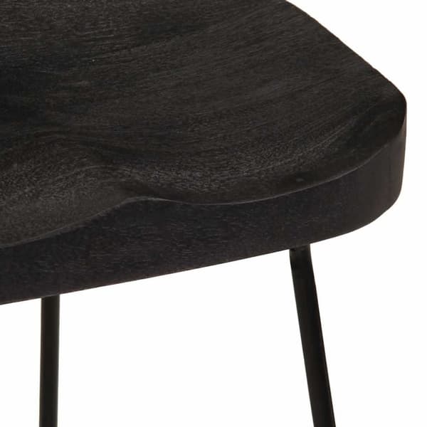 vidaXL Barkrakker 2 stk sort 46x38x52 cm heltre mango
