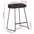 Miniatyrbilde 8 av 11: vidaXL Barkrakker 2 stk sort 46x38x52 cm heltre mango