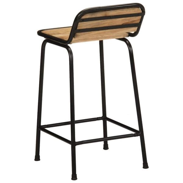 vidaXL Barstolar 4 st 46x35,5x80 cm massivt trä grov mango