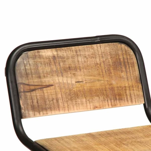 vidaXL Barstolar 4 st 46x35,5x80 cm massivt trä grov mango