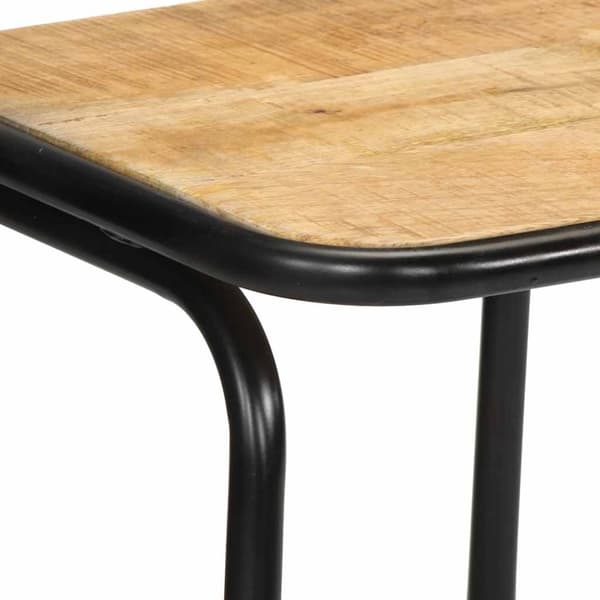 vidaXL Barstolar 4 st 46x35,5x80 cm massivt trä grov mango