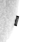 Miniatyrbillede 10 af 11: Sæt med 2 barstole Off-White Boucle Teddy Fabric Polstret med arme Ryglæn Sorte metalben