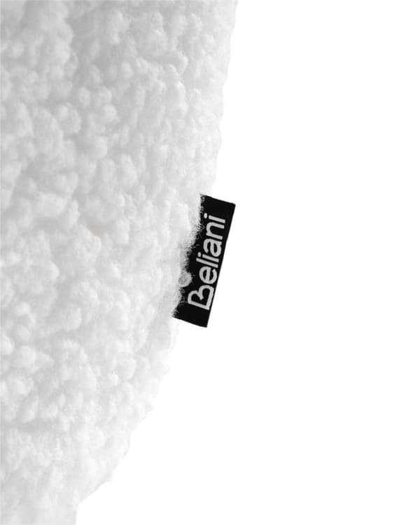 Sæt med 2 barstole Off-White Boucle Teddy Fabric Polstret med arme Ryglæn Sorte metalben
