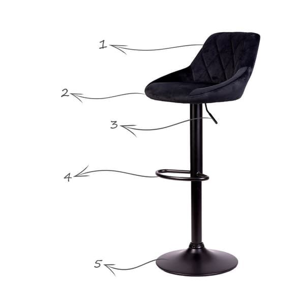 Baarijakkara selkänojalla Nerra Sofa musta mustalla pohjalla