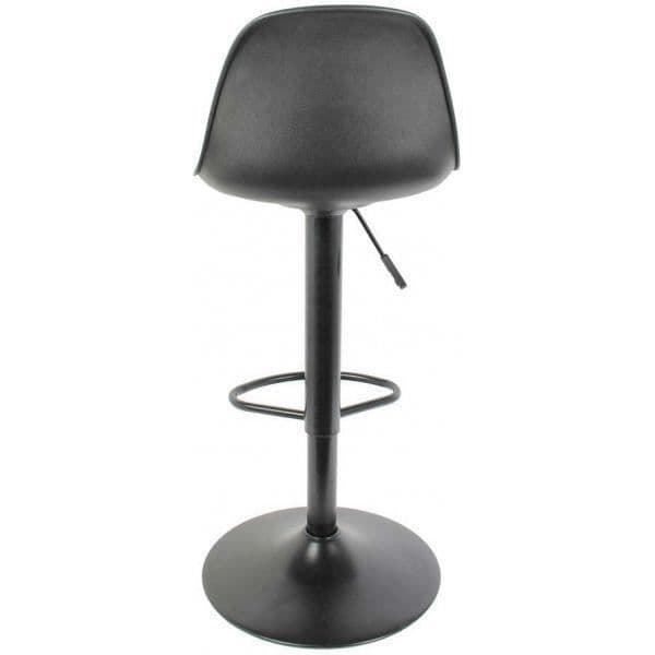 Barstol - Isak - Svart - Polstrad sits - Höjdjusterbar - Modern stil