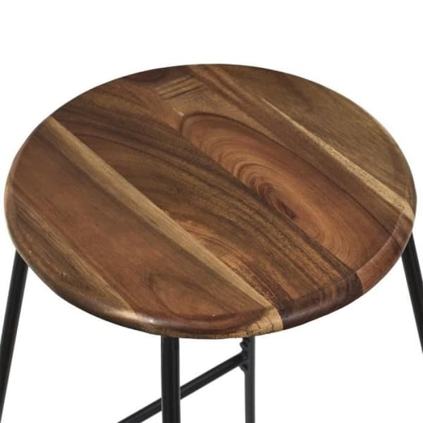 Barstol - Akaciatree - 70cm - Trä och Metall - Modern Stil