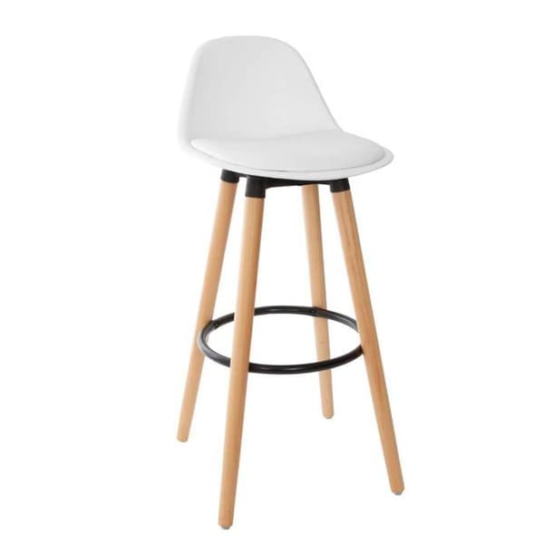Atmosphera - Bekväm vit maxon barstol H 92 cm Vit