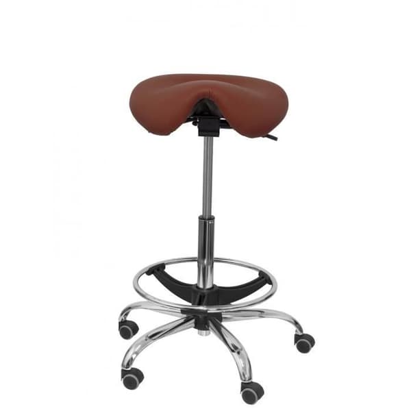 Ergonomisk, vridbar klinisk pall med höjdjusterbar anatomisk sits (krom fotstödsring INGÅR), sits