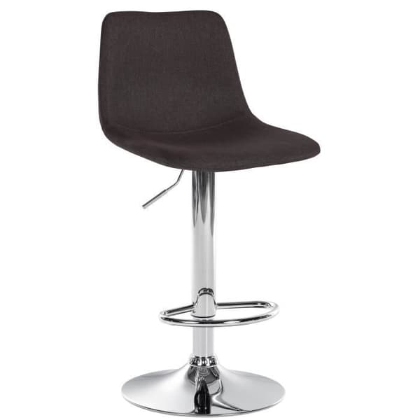 Barstol Divo i Tyg, Metallunderrede, Justerbar Höjd, Svängbar, Taupe-Krom