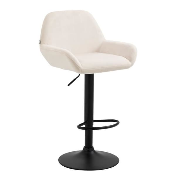 Barpall - CLP - Braga Velvet - Justerbar i höjdled - Vridbar sits - Cream-Black