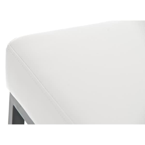 Barstol - Montréal - Paket med 2 - Skinnimitation - Vit - Svart - 80 cm höjd
