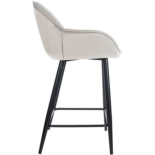 Gibson Bar Pall - CLP - Grey-Velvet - Metallben och fotstöd - Vuxen - 150 kg