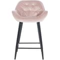 Miniatyrbild 2 av 4: Barpall - CLP - Gibson - Metallben och fotstöd - Rosa sammet