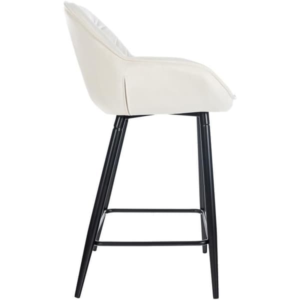 Gibson Barpall - CLP - Metallben och fotstöd - Cream-Velvet