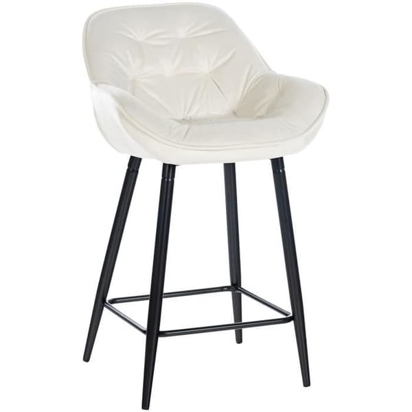 Gibson Barpall - CLP - Metallben och fotstöd - Cream-Velvet