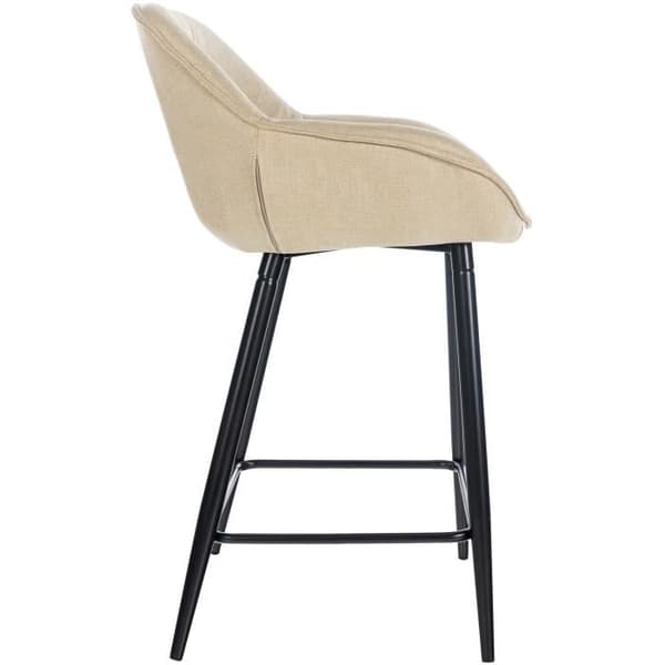 Gibson Barpall - CLP - Metallben och fotstöd - Bekväm och elegant - Krämtyg