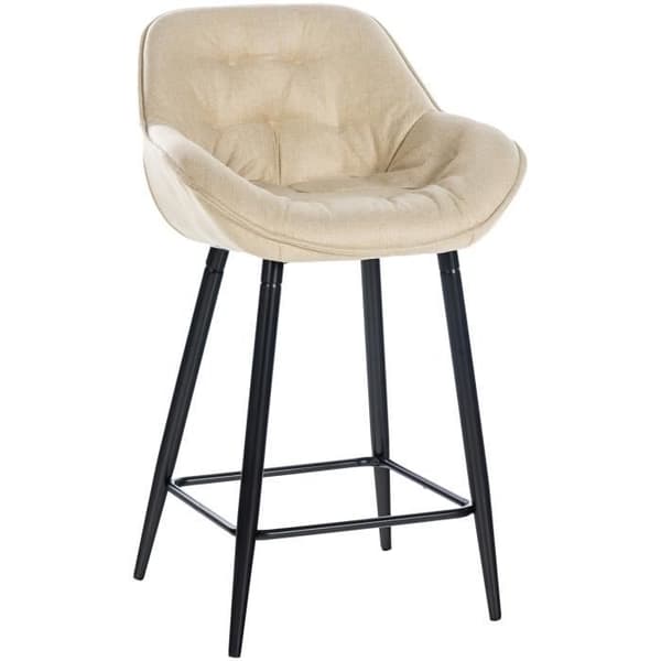 Gibson Barpall - CLP - Metallben och fotstöd - Bekväm och elegant - Krämtyg