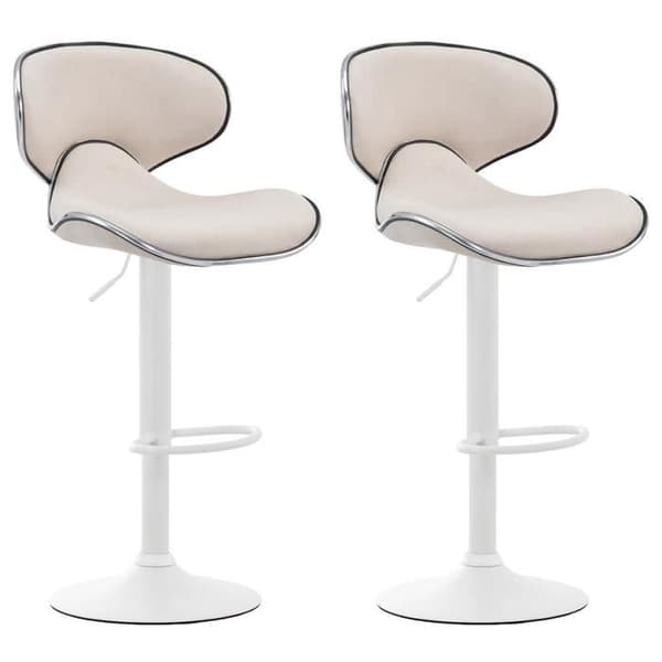 2-pack barstolar Las Vegas V2 - CLP - Tyg - Höjdjusterbar - Metall