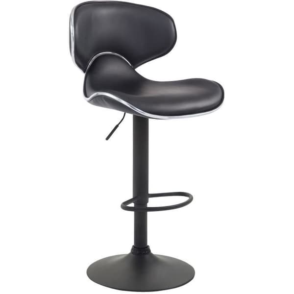 Set med 2 st Las Vegas V2 barstolar i svart konstläder - Svart - Justerbar i höjdled - Modern - Design