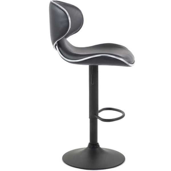 Set med 2 st Las Vegas V2 barstolar i svart konstläder - Svart - Justerbar i höjdled - Modern - Design