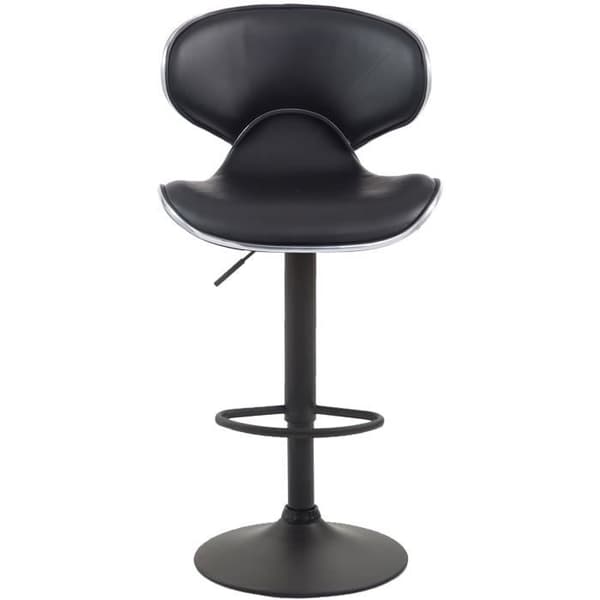 Set med 2 st Las Vegas V2 barstolar i svart konstläder - Svart - Justerbar i höjdled - Modern - Design
