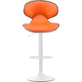 Miniatyrbild 2 av 4: Barstol - Las Vegas V2 - Syntetisk läder - Orange-Vit - Höjdjusterbar - 2-pack