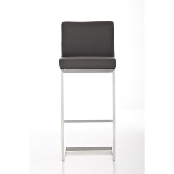 Set med 2 barstolar Paros i konstläder, Brun