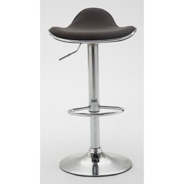 Set med 2 barstolar - CLP - Shanghai - Tyg - Mörkgrå - Höjdjusterbar