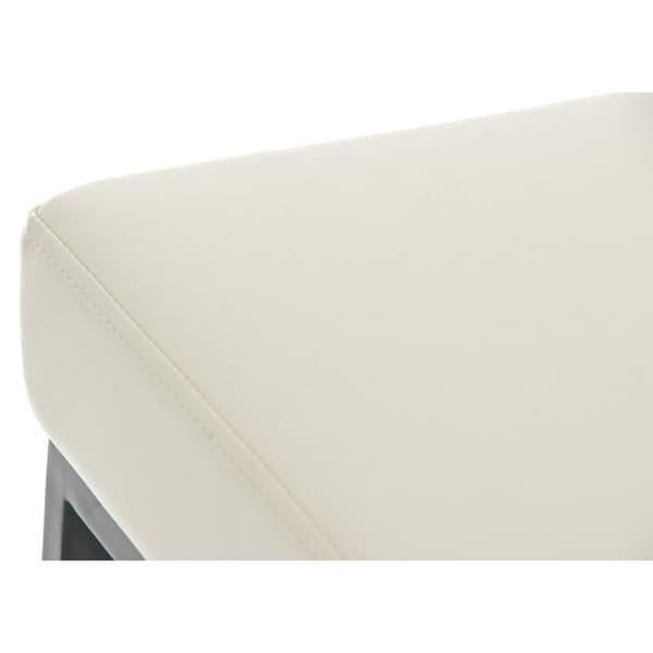 Barstol - Montréal - Konstläder - Set om 2 - Kräm-Svart - Höjd 80 cm