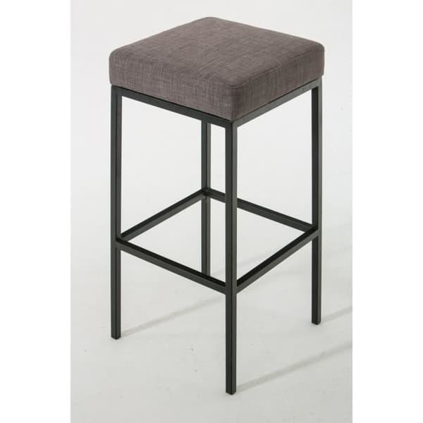 Barstol - Montréal - Set med 2 - Grå-svart tyg - Höjd 80 cm - Klassisk design