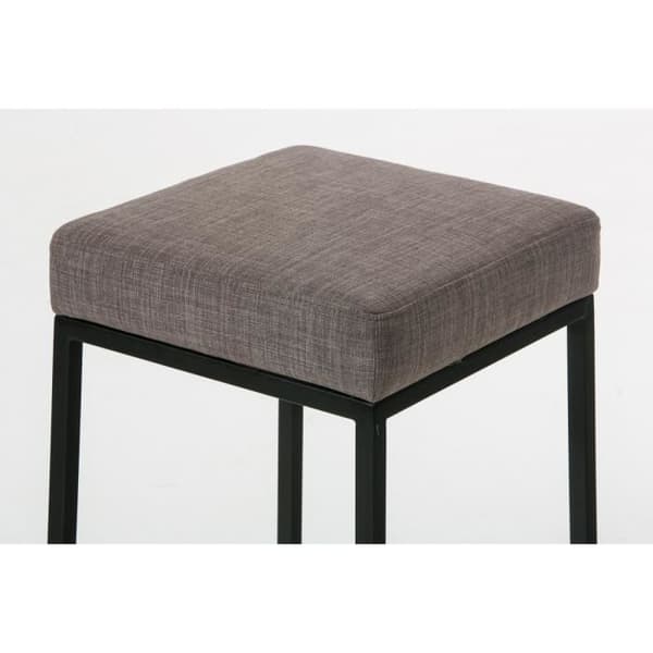 Barstol - Montréal - Set med 2 - Grå-svart tyg - Höjd 80 cm - Klassisk design