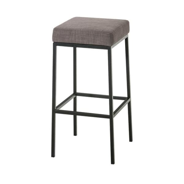 Barstol - Montréal - Set med 2 - Grå-svart tyg - Höjd 80 cm - Klassisk design