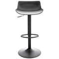 Miniatyrbild 3 av 4: Barstolar - Aveiro - Set om 4 - Svart plast - Justerbara - 360° roterande