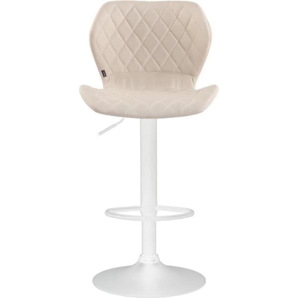 Barstolar - CLP - Set om 2 - Höjdjusterbara - Tyg - Beige