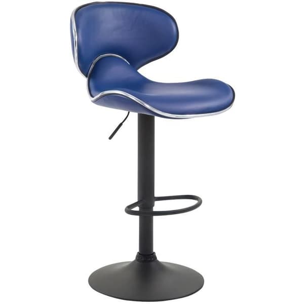 Barstolar - CLP - Las Vegas V2 - Syntetiskt läder - Blå-Svart - Modern design