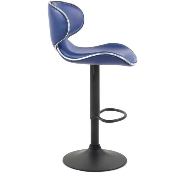 Barstolar - CLP - Las Vegas V2 - Syntetiskt läder - Blå-Svart - Modern design