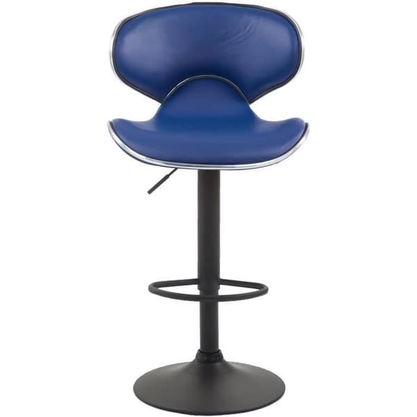 Barstolar - CLP - Las Vegas V2 - Syntetiskt läder - Blå-Svart - Modern design