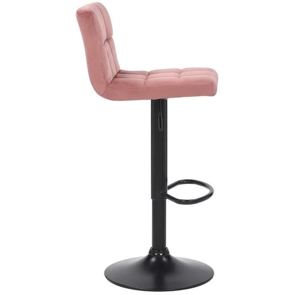Set med 2 Feni sammet barstolar - Rosa - Kök - Tyg - Metall - Modernt - Design