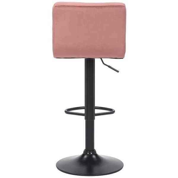 Set med 2 Feni sammet barstolar - Rosa - Kök - Tyg - Metall - Modernt - Design