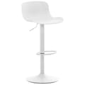 Miniatyrbild 2 av 4: Set med 4 Almada plastbarstolar med metalltrumpetben, vit